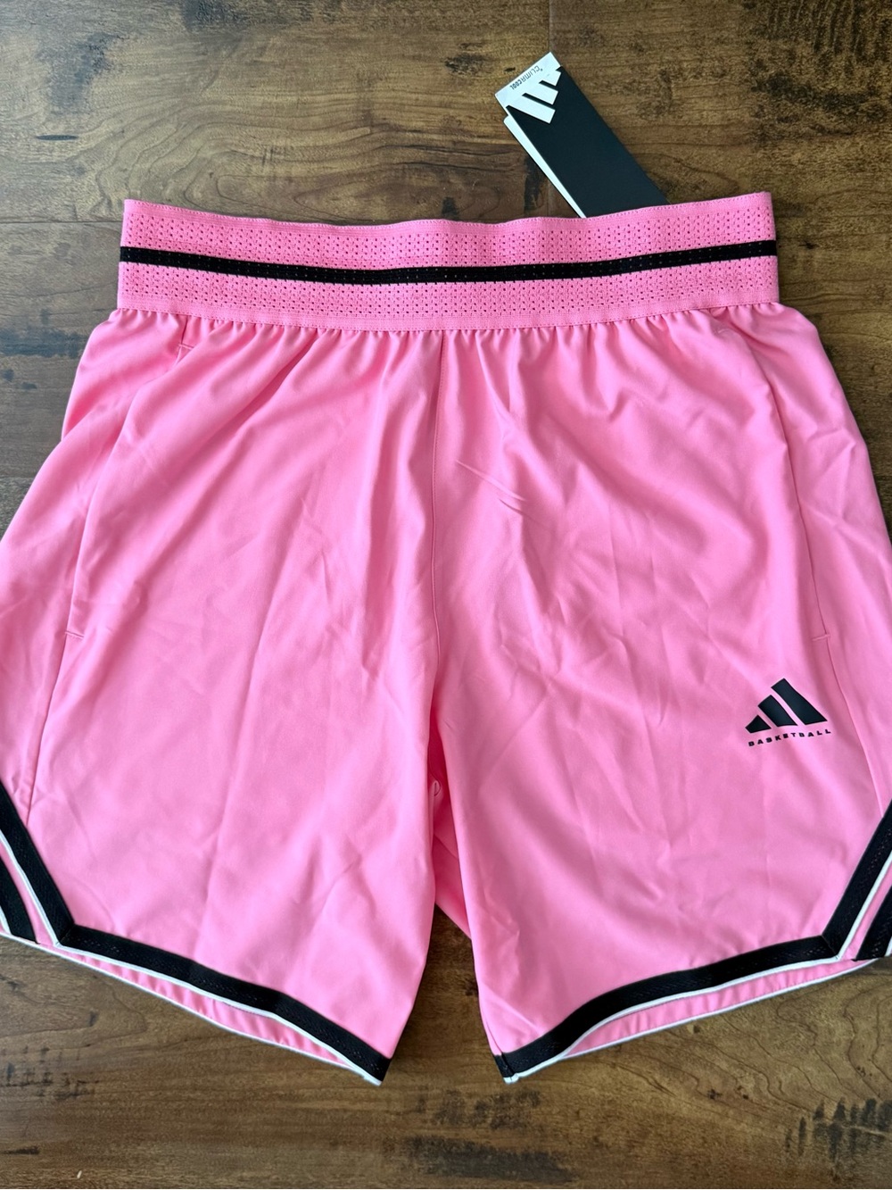 Adidas Crazylite Basketball Shorts Mens Med 7 Inch Inseam Pink Black JY3657 NWT